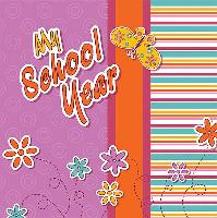 My School Year for Girls: Hardcover Scrapbooking Album W/ Plastic Sleeves