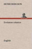 Evolution créatrice. English