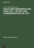 Nach der Verurteilung von 1277 / After the Condemnation of 1277