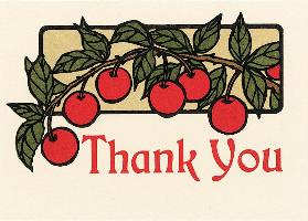 Cherry Thank You: Boxed Set of 6 Cards