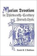 Marian Devotion in Thirteenth-Century French Lyric