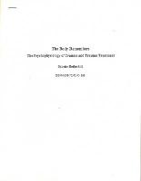 The Body Remembers: The Psychophysiology of Trauma and Trauma Treatment