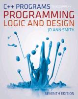 C++ Programs to Accompany Programming Logic and Design