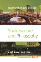 Shakespeare and Philosophy: Lust, Love, and Law