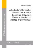 John Locke's Concept of Natural Law from the "Essays on the Law of Nature" to the "Second Treatise of Government"