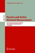 Passive and Active Network Measurement