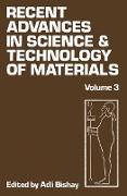 Recent Advances in Science and Technology of Materials