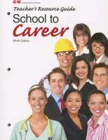 School to Career Teacher's Resource Guide