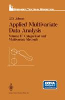 Applied Multivariate Data Analysis