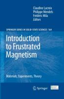 Introduction to Frustrated Magnetism