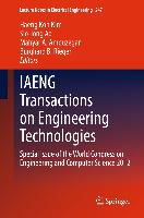 IAENG Transactions on Engineering Technologies