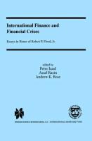 International Finance and Financial Crises