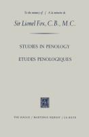 Etudes Penologiques Studies in Penology dedicated to the memory of Sir Lionel Fox, C.B., M.C. / Etudes Penologiques dédiées à la mémoire de Sir Lionel Fox, C.B., M.C