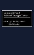 Community and Political Thought Today