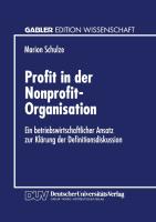 Profit in der Nonprofit-Organisation