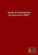 Gesetz zur Europäischen Bürgerinitiative (EBIG)