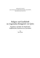 Religion und Gesellschaft im Uigurischen Königreich von Qo¿o