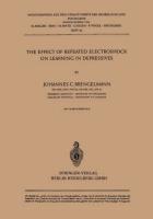 The Effect of Repeated Electroshock on Learning in Depressives