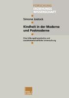 Kindheit in der Moderne und Postmoderne