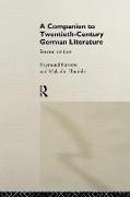 A Companion to Twentieth-Century German Literature