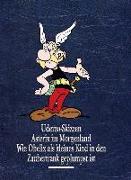 Uderzo Skizzen / Asterix im Morgenland / Wie Obelix als kleines Kind in den Zaubertrank geplumpst ist