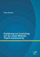 Einführung von Controlling mit der neuen Methode 'Rapid Implementing'