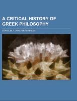 A Critical History of Greek Philosophy