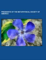 Presidents of the Metaphysical Society of America