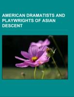 American dramatists and playwrights of Asian descent