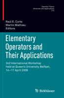 Elementary Operators and Their Applications