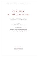 Classica et Mediaevalia V62 - Danish Journal of Philology and History