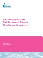 An Investigation of UV Disinfection and Repair in Cryptosporidium Parvum