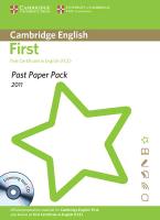 Past Paper Pack for Cambridge English First 2011