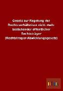 Gesetz zur Regelung der Rechtsverhältnisse nicht mehr bestehender öffentlicher Rechtsträger (Rechtsträger-Abwicklungsgesetz)