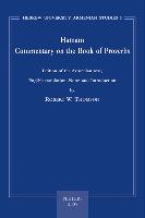 Hamam. Commentary on the Book of Proverbs: 'Edition of the Armenian Text, English Translation, Notes and Introduction'