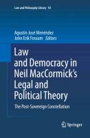 Law and Democracy in Neil MacCormick's Legal and Political Theory