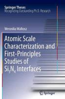 Atomic Scale Characterization and First-Principles Studies of Si₃N₄ Interfaces