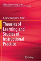 Theories of Learning and Studies of Instructional Practice