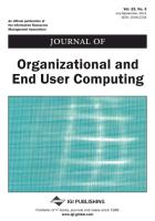 Journal of Organizational and End User Computing (Vol. 23, No. 3)