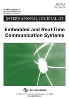 International Journal of Embedded and Real-Time Communication Systems, Vol 2 ISS 2