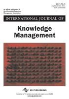 International Journal of Knowledge Management (Vol. 7, No. 3)
