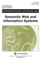 International Journal on Semantic Web and Information Systems, Vol 7 ISS 3