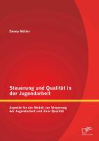 Steuerung und Qualität in der Jugendarbeit: Aspekte für ein Modell zur Steuerung der Jugendarbeit und ihrer Qualität