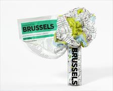 Brussels Crumpled City Map