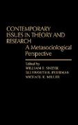 Contemporary Issues in Theory and Research
