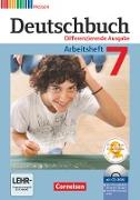 Deutschbuch, Sprach- und Lesebuch, Differenzierende Ausgabe Hessen 2011, 7. Schuljahr, Arbeitsheft mit Lösungen und Übungs-CD-ROM