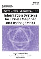 International Journal of Information Systems for Crisis Response and Management