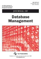 Journal of Database Management (Vol. 21, No. 3)