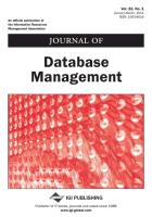 Journal of Database Management (Vol. 22, No. 1)