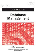 Journal of Database Management (Vol. 22, No. 4)